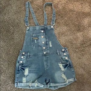 Distressed  Overalls